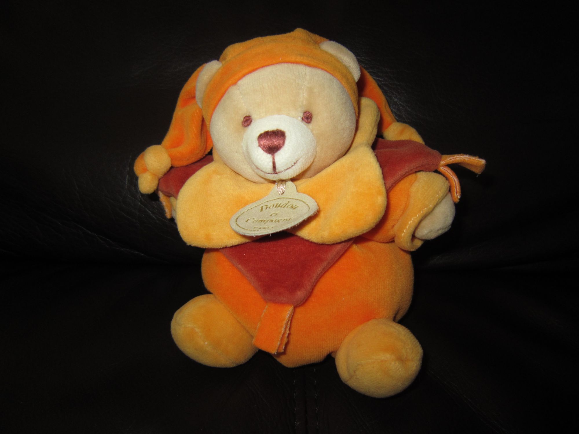 DOUDOU OURS OURSON CANNELLE DOUDOU ET COMPAGNIE BOULE RANGE OCRE