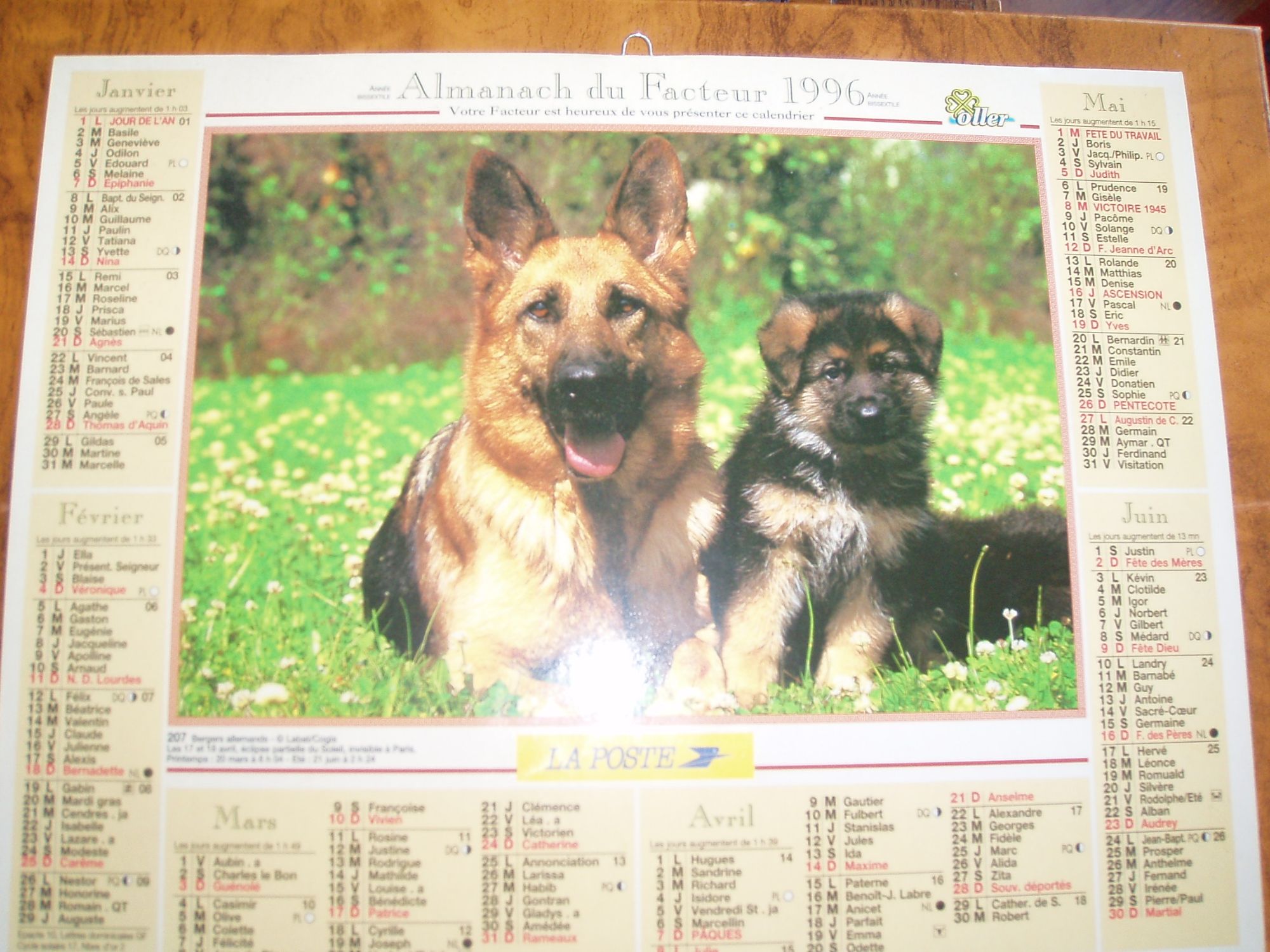 almanachs du facteur 1996 et 1997