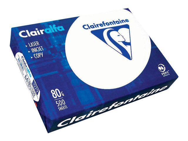 Clairefontaine CLAIRALFA - Papier ordinaire - ultra blanc - A4 (210 x 297 mm) - 80 g/m² - 500 feuille(s)