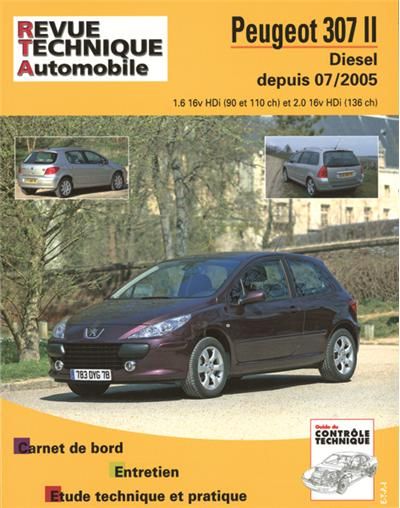 Revue technique pour Peugeot 307 II 07-05 jusqu'à dies 1.6hdi-2.0hdi