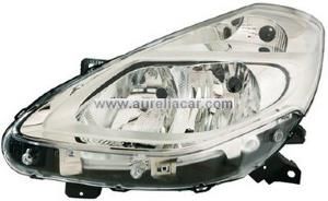 Phare Optique Avant Gauche Pour Renault Clio 3 Phase 2, 2009-2012, H7+H7, Fond Chromé, Neuf