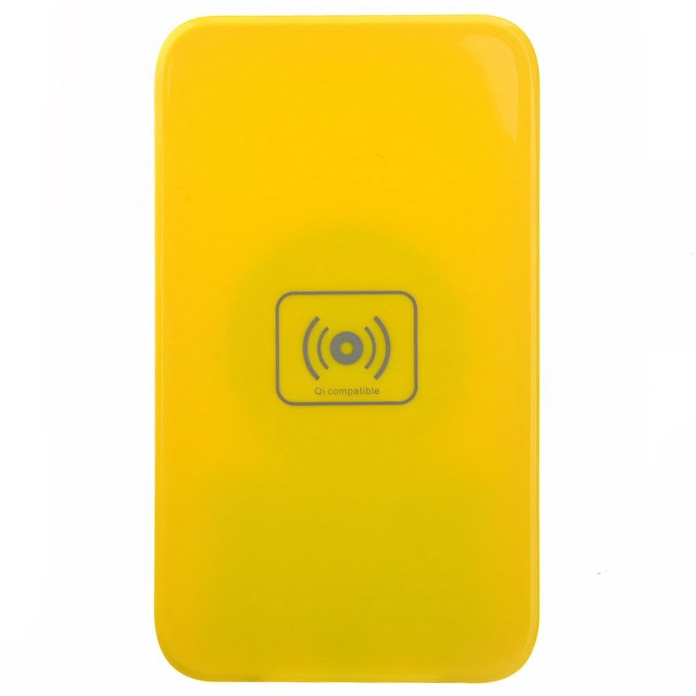 Plateau chargeur jaune sans fils norme Qi à induction extra-plat