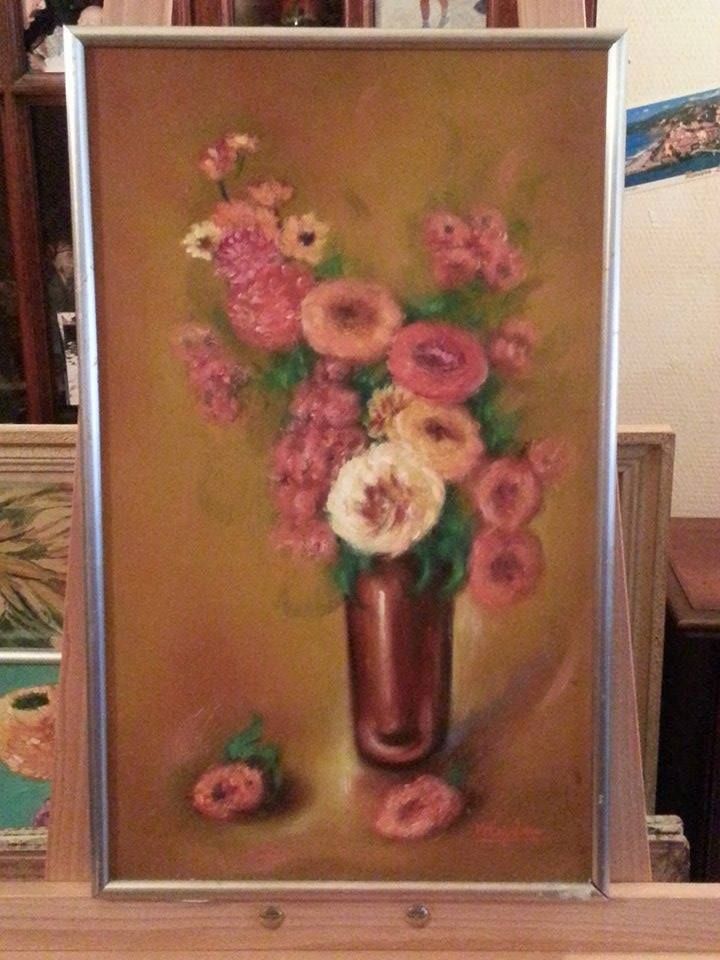 Tableau bouquet champêtre