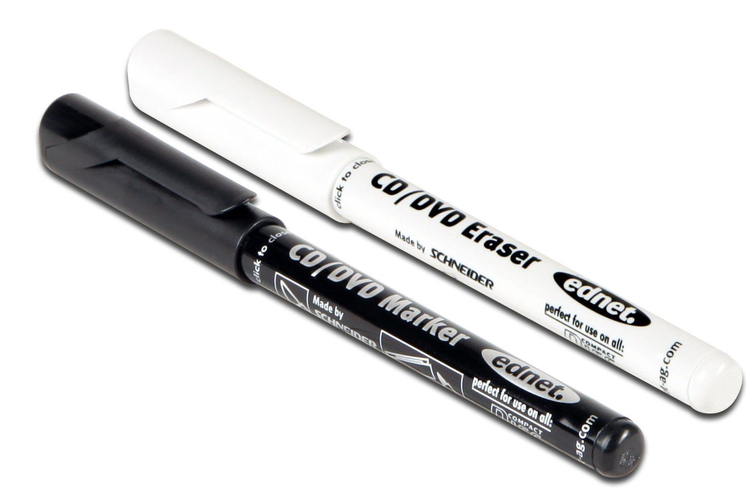 DIGITUS Set Marqueur + Effaceur CD/DVD Noir