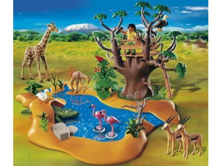 Playmobil 4827 Le Poste D'observation Avec Les Animaux De La Savane Safari
