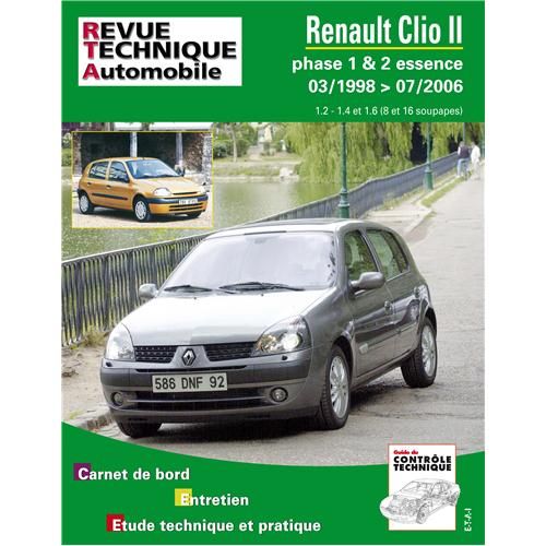Revue technique pour Renault Clio 2 phase 1 et 2 essence