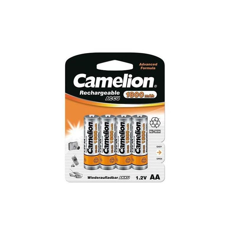Pack de 4 piles rechargeables Camelion AA Mignon 1800mAH