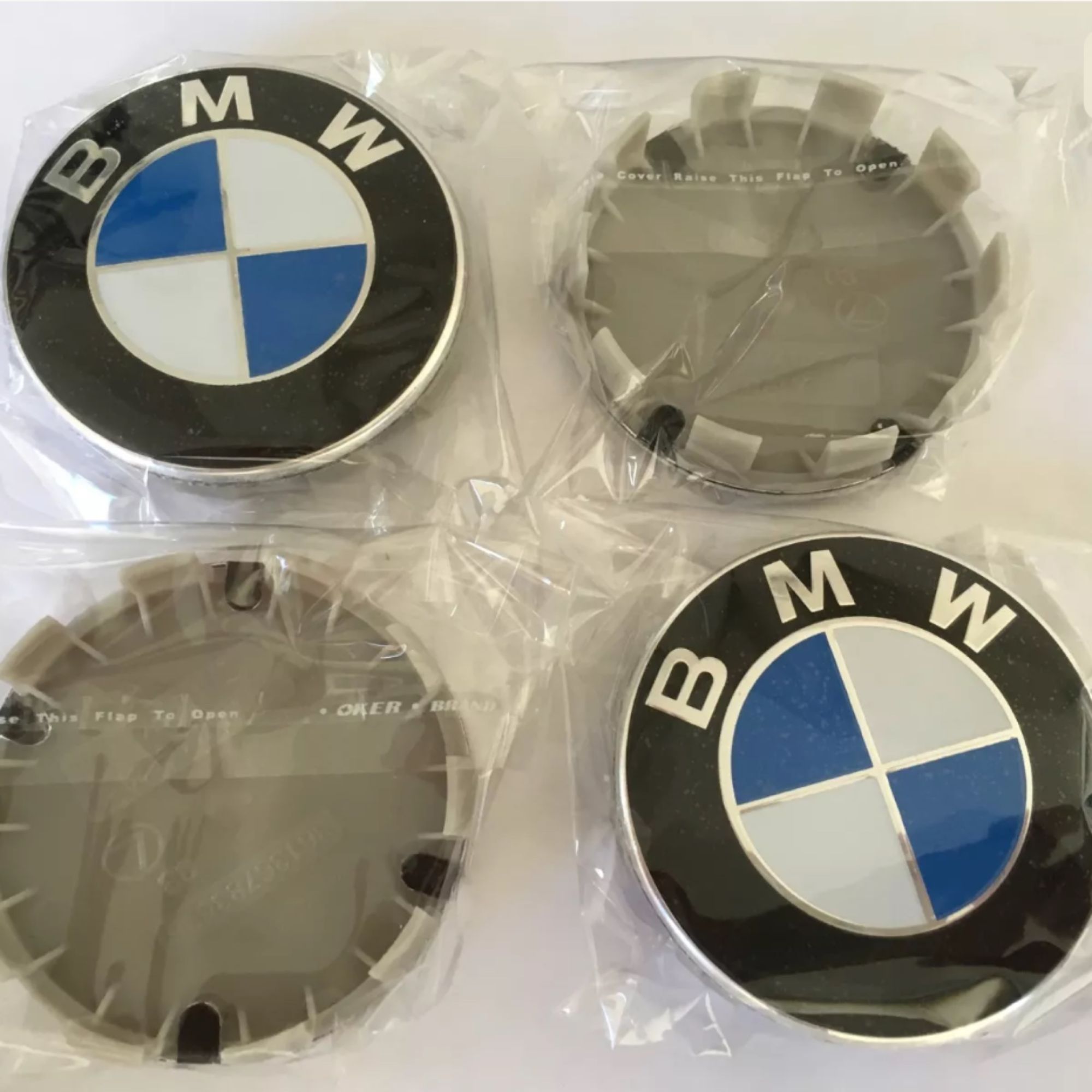 4 Logo BMW 68mm Centre De Roue Cache Moyeu Jante emblème jantes M insigne