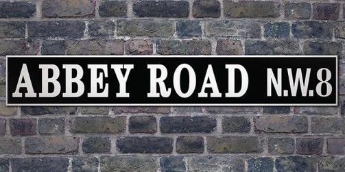 The Beatles Poster Reproduction Sur Toile, Tendue Sur Châssis - Abbey Road N.w. 8 (50x100 cm)