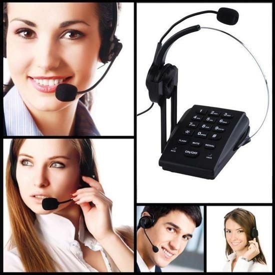 Casque téléphonique avec annulation du bruit - Call Center Dialpad mono filaire - Dotopon - Casque téléphonique avec annulation du bruit BizoeRade HT300 - DOT9780201384710