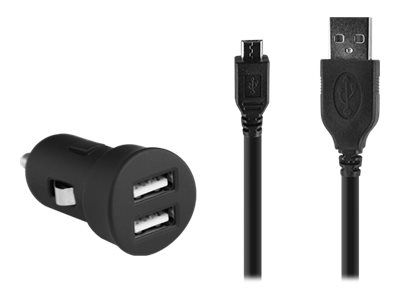 BigBen Connected - Adaptateur d'alimentation pour voiture - 2.4 A - 2 connecteurs de sortie (USB) - noir
