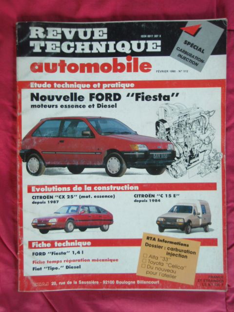 Revue Technique Automobile NOUVELLE FORD FIESTA