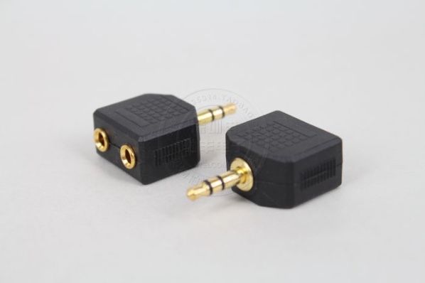 Doubleur jack 3.5 plaqué or