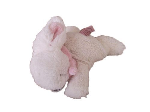 Doudou Doudou et Compagnie Lapin bonbon blanc foulard rose qui était dans le coffret carnet de sante 10cm