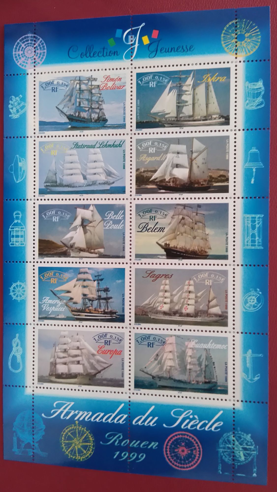 Bloc Timbres France Armada du Siècle - Transport/Navires - 1999 Ships