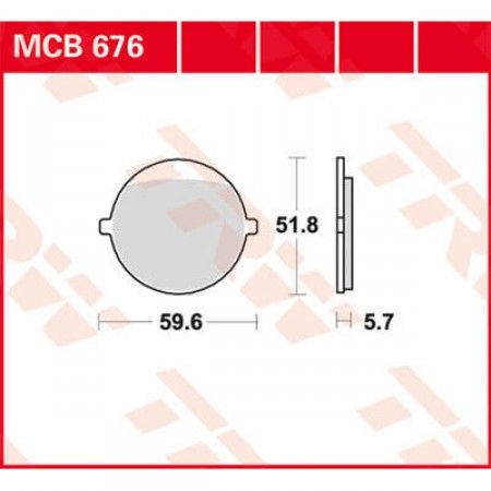 CAGIVA 125 ROADSTER-96/99- PLAQUETTES DE FREIN AVANT TRW-MCB676