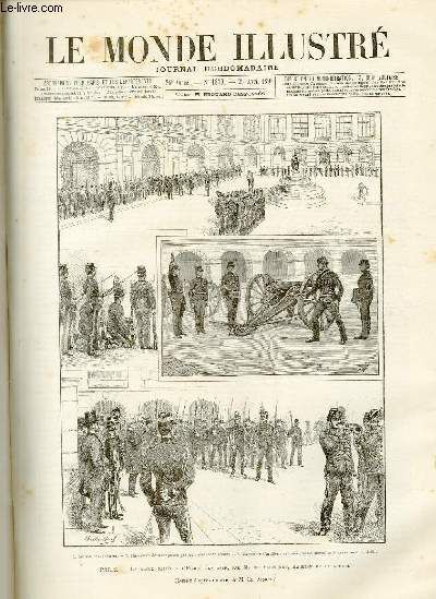 Le Monde Illustre N°1830 - Paris - La Revue Passée À L'ecole Centrale, Par M. De Freycinet, Ministre De La Guerre.