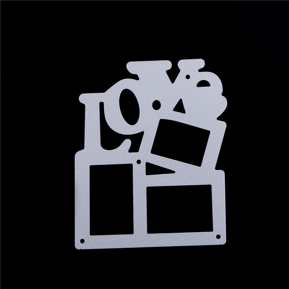 Décoratif Artisanat Creux Cadre Amour Métal Gaufrage Coupe Meurt Pochoirs Album Photo Scrapbooking