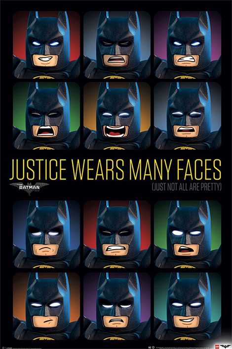 Lego Batman - Justice Wears Many Faces - 61x91,5cm - AFFICHE / POSTER envoi en tube