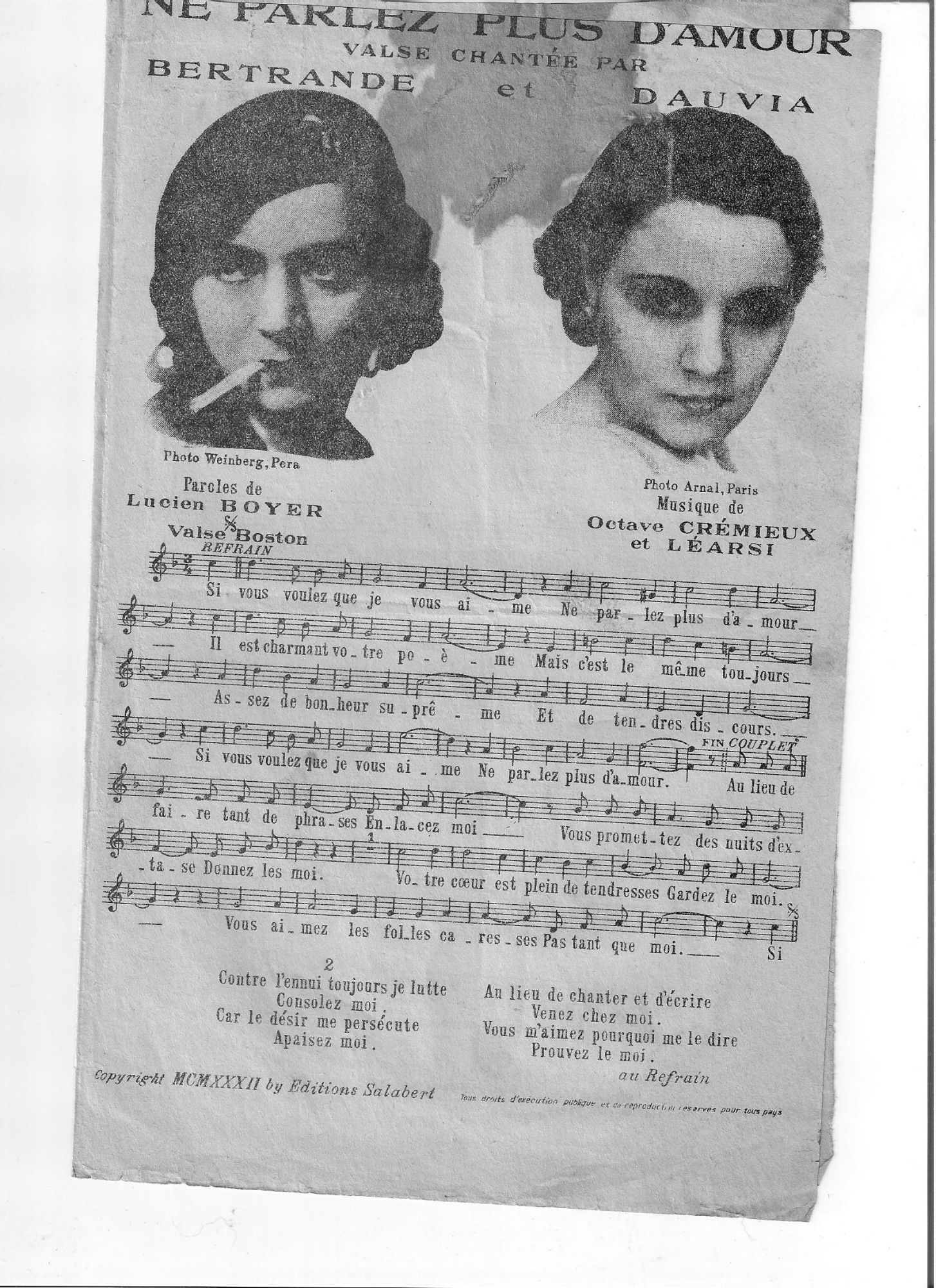 NE PARLEZ PLUS D AMOUR