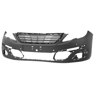 Pare Chocs Avant Pour Peugeot 308 Ii Phase 1, 2013-2017, Trous Radars, Mod. Active, Neuf À Peindre