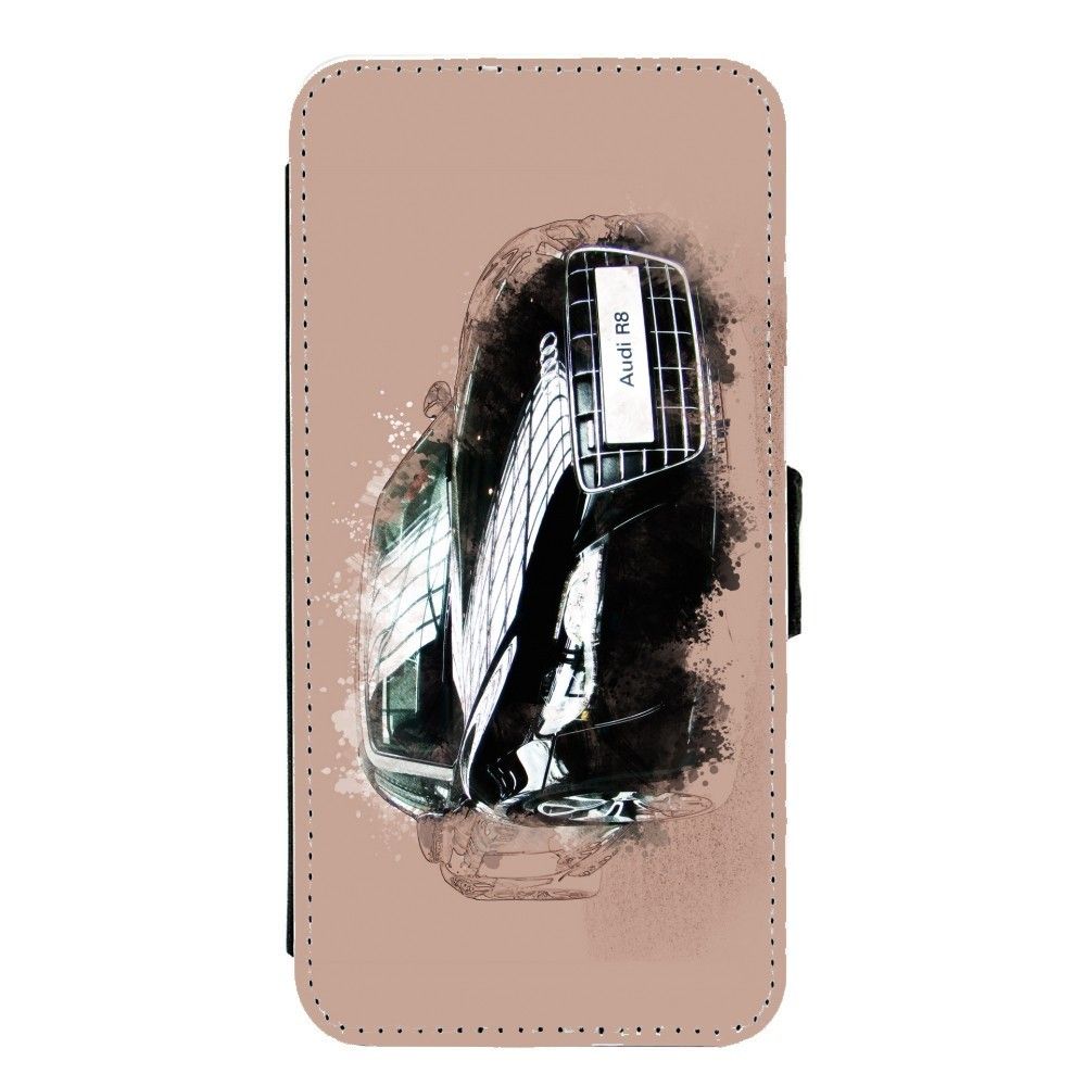 Coque à rabat iphone 5/5S Fan d'Audi A8 dessin