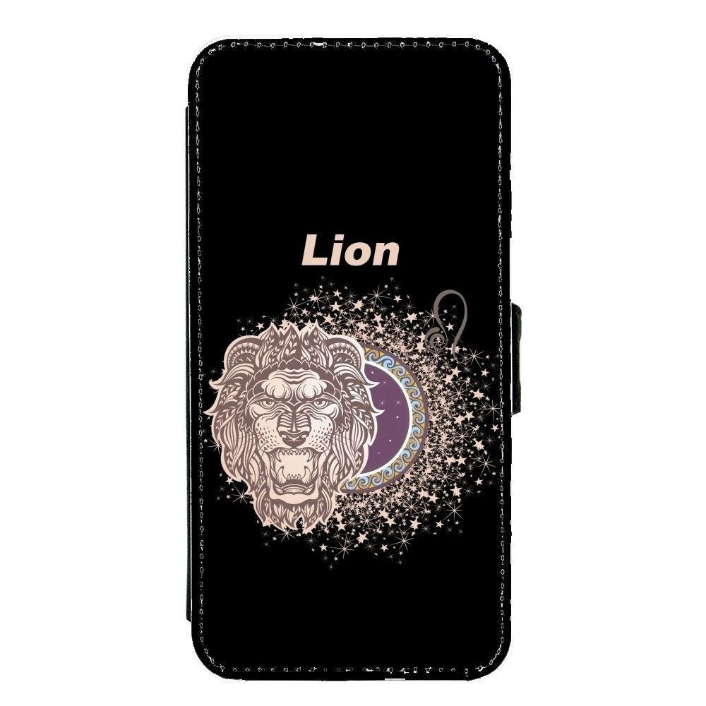 Coque à rabat iphone X signe du zodiaque Lion
