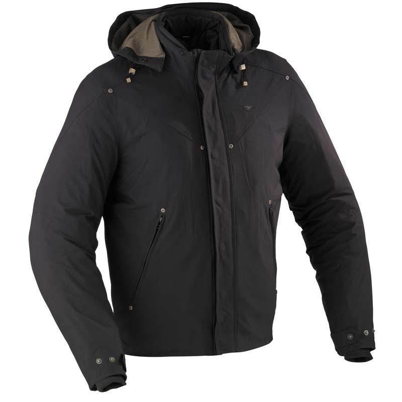 Ixon 100101028-L - Blouson coqué BOSTON textile Homme - L/50 - Noir