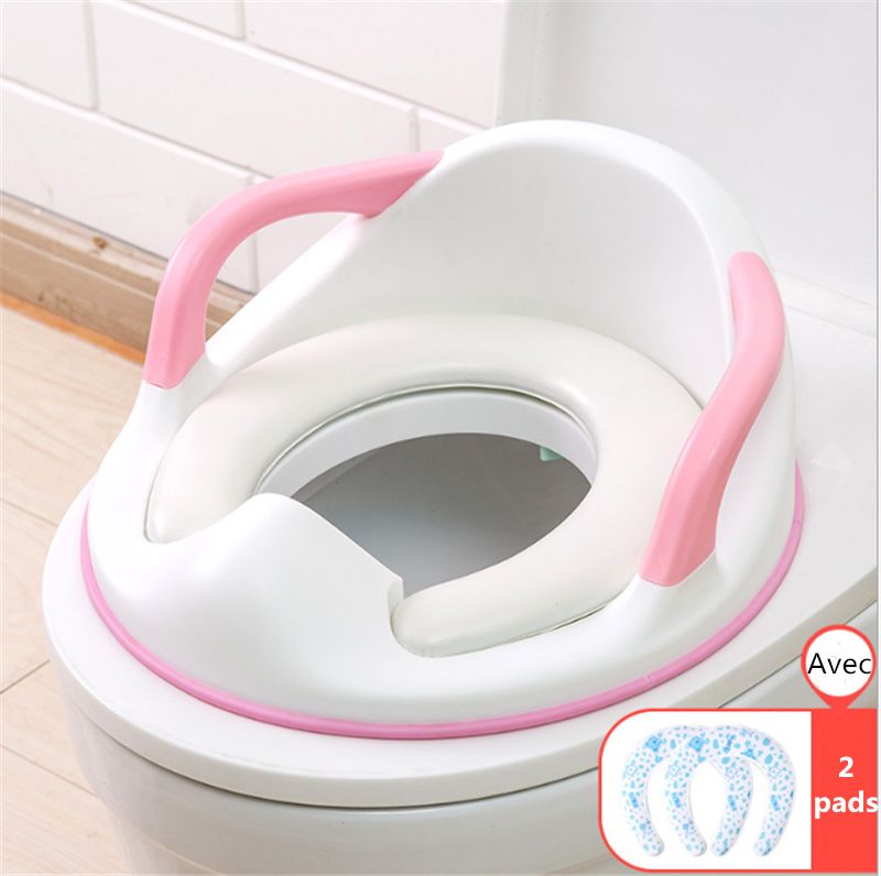 Toilette bébé, urinoir voiture portable urinoir formation toilette, Avec deux coussinets chauds (Rose);