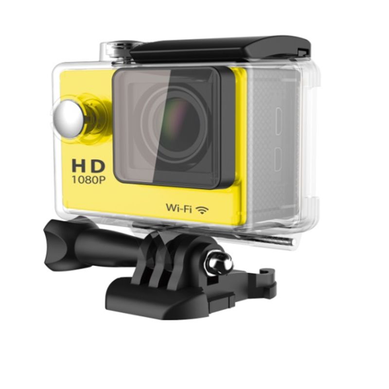 Caméra Waterproof pour Sports Extrêmes Ultra HD 4K - Jaune