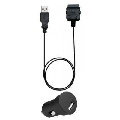 BigBen Interactive - Adaptateur d'alimentation pour voiture - 1 A (USB) - sur le câble : 30-pin Apple - noir
