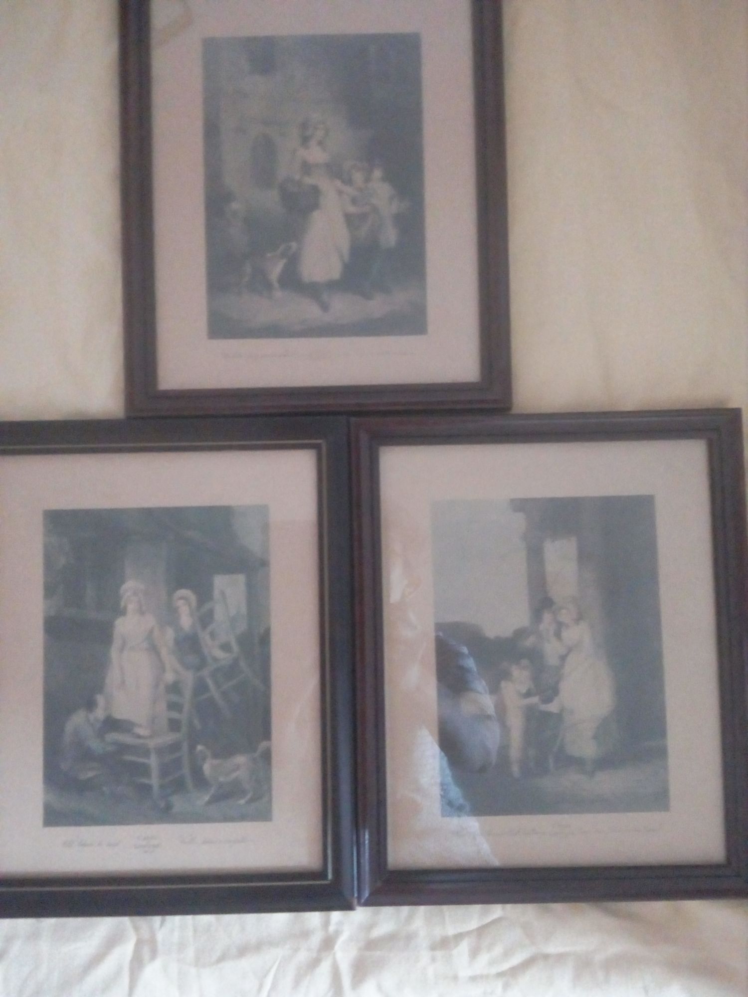 3 tableaux lithographies"CRIES OF LONDON"