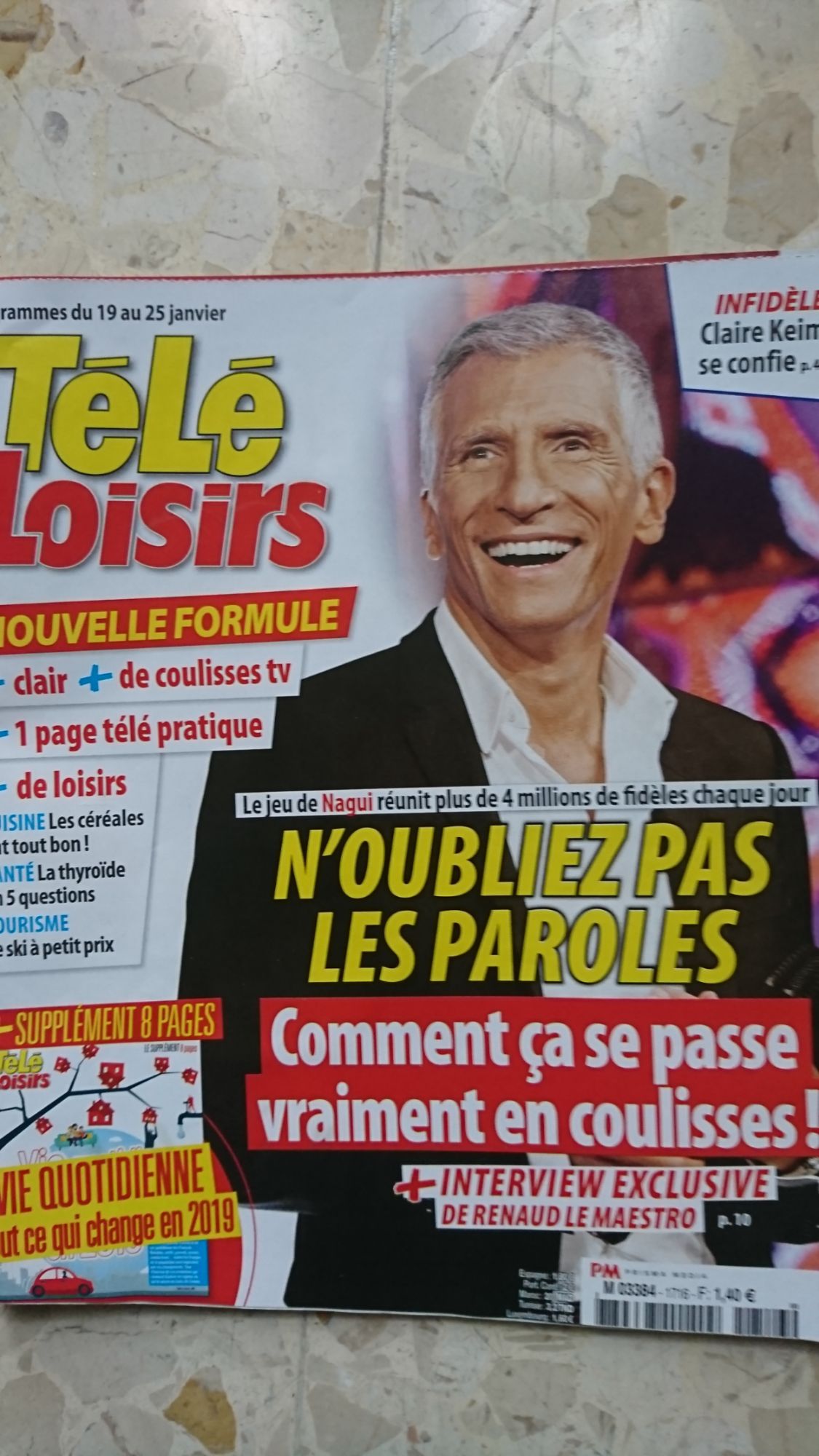 Télé loisirs 1716 " n'oubliez pas les paroles, les coulisses "