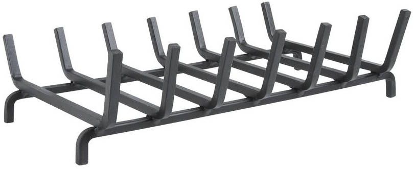 Grille Porte bûches en Fer forgé pour cheminée 50x30x14cm