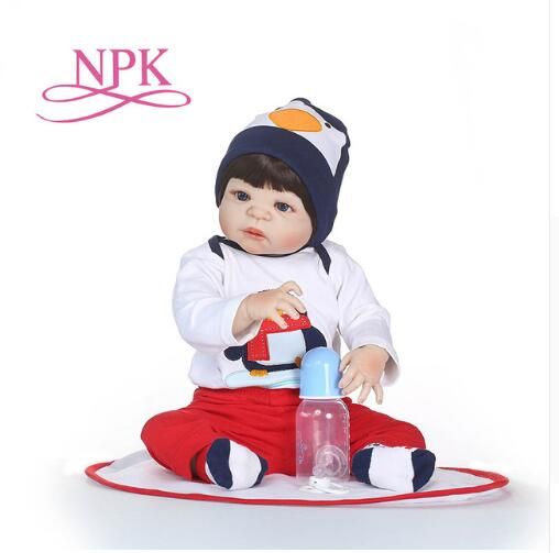 NPK reborn Poupée 22 pouces Marques 55 cm plein Silicone poupées Reborn mode de Vie Doux Bjd poupée princesse reborn Jouets Pour Filles Bebe reborn