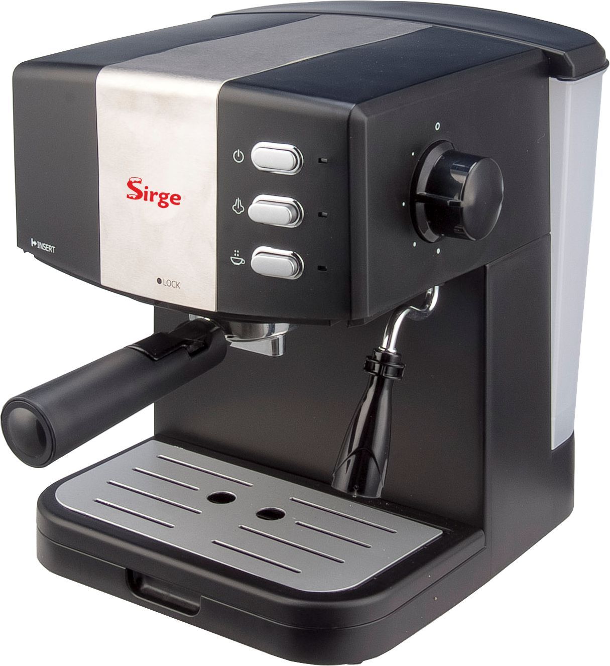 Sirge GRANBAR Machine pour café expresso et poudre de café Cappuccino Gran Bar 15bar CRÈME FILTRE PLUS pour une SUPER CRÈME