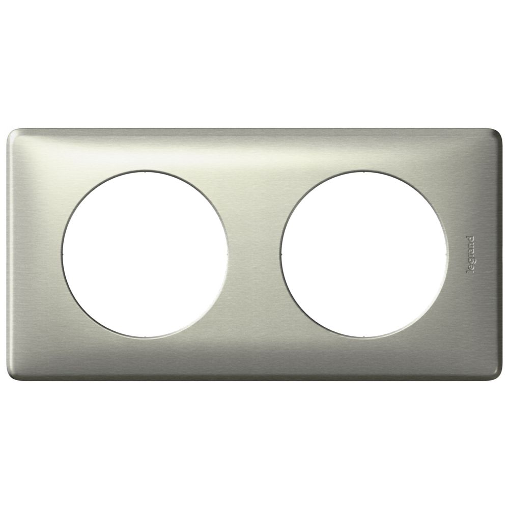 Plaque Céliane Métal 2 postes - finition Titane