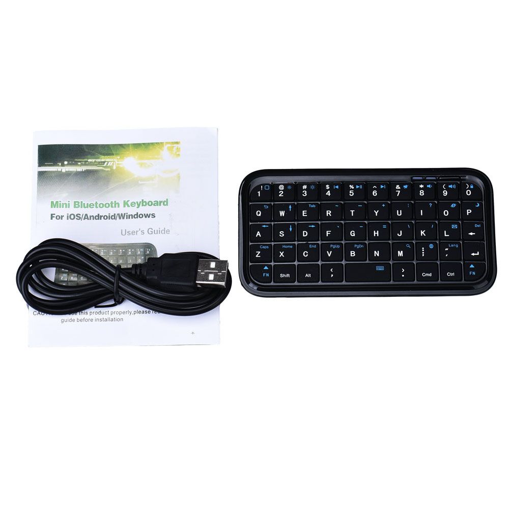 Mini clavier sans fil Bluetooth pour iPad PC portable Android Tab PS3 BK