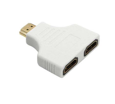 Doubleur 1 x Hdmi mâle 2 x Hdmi femelle - Blanc
