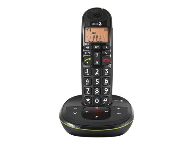 DORO PhoneEasy 105wr - Téléphone sans fil - système de répondeur avec ID d'appelant - DECT\GAP - noir