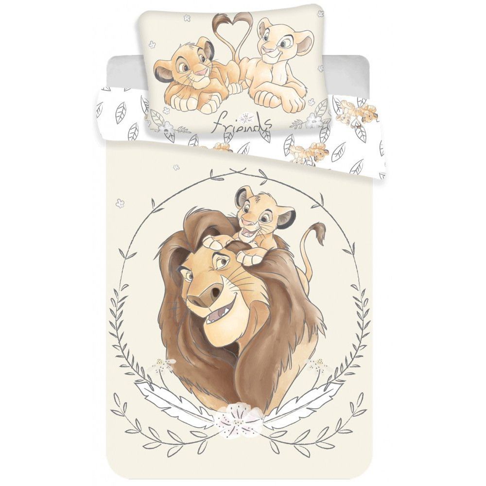 Parure de couette + taie "Le roi lion" 100 x 135 cm - lit de bébé
