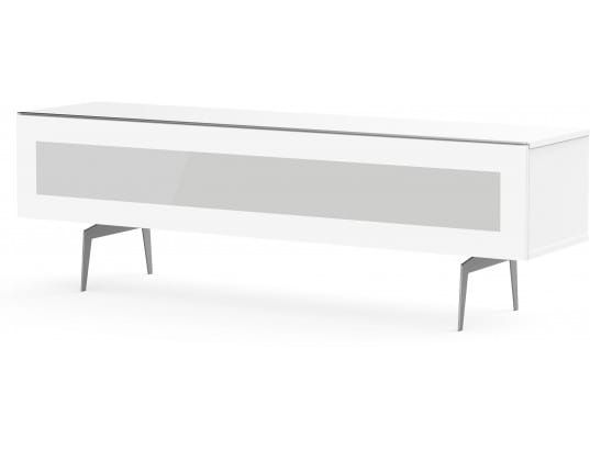 Meuble TV  verre infrarouge MELBOURNE 160 cm blanc et bois