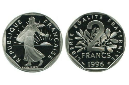 rare 2 FRANCS Semeuse 1996 DU COFFRET BE - neuve sous capsule