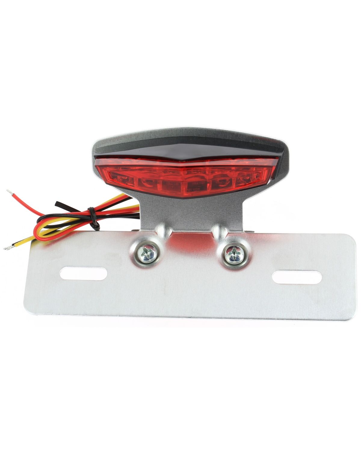 Feux POWY Feu AR Universel + Support argent - Cab. Clair - Leds Rouge - 97x35x27 Homologue