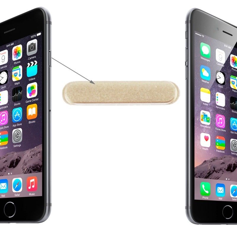 Or pour iPhone 6 et 6 Plus pièce détachée bouton d'alimentation