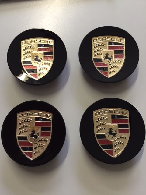 Centre de jante Porsche noir