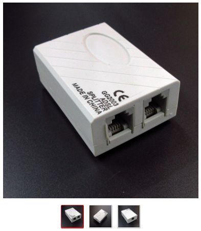 Prise de filtre de séparateur de téléphone Modem haut débit ADSL RJ11