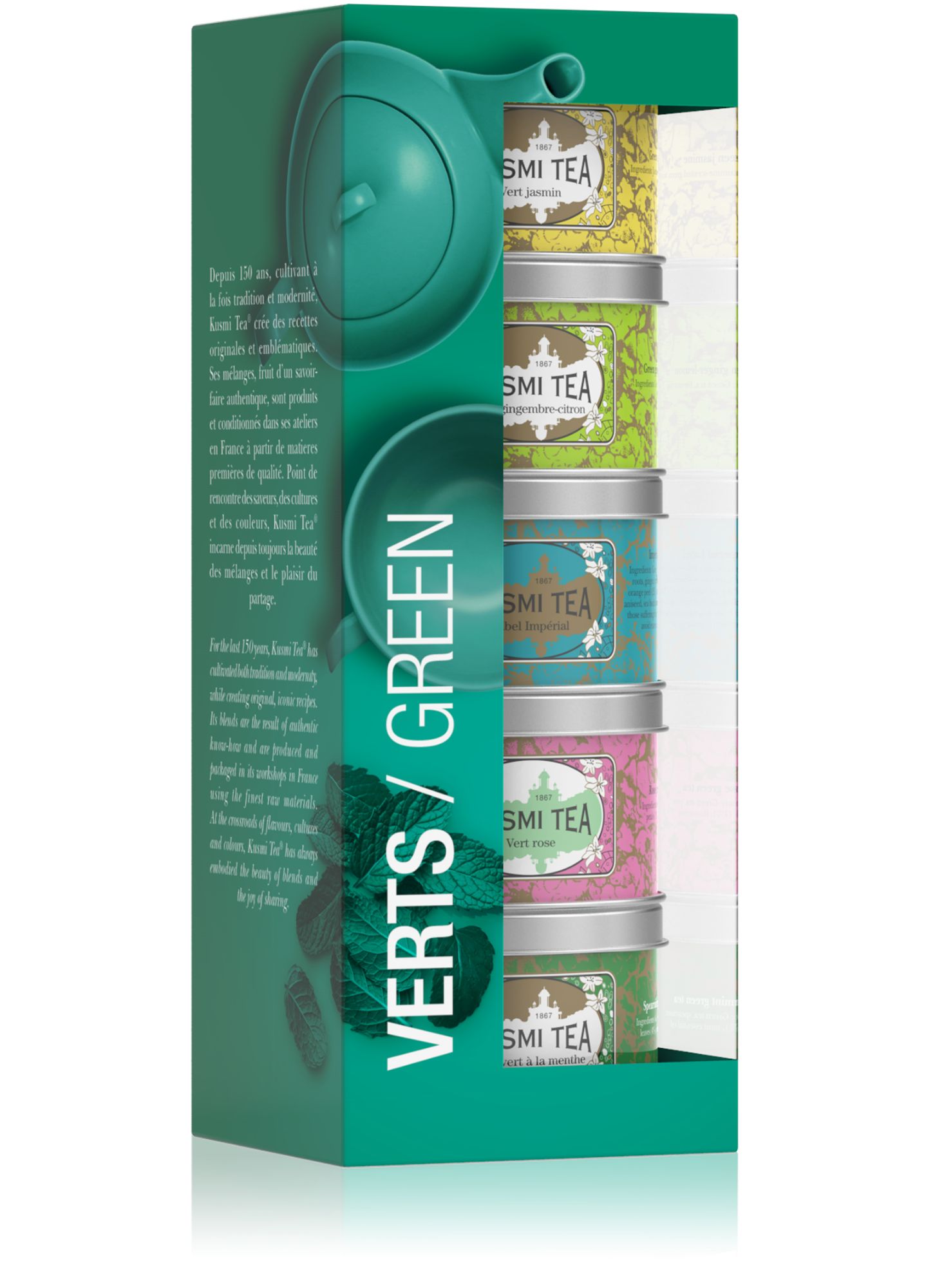Kusmi Tea - Coffret Les Verts (Thé vert) - Coffret cadeau