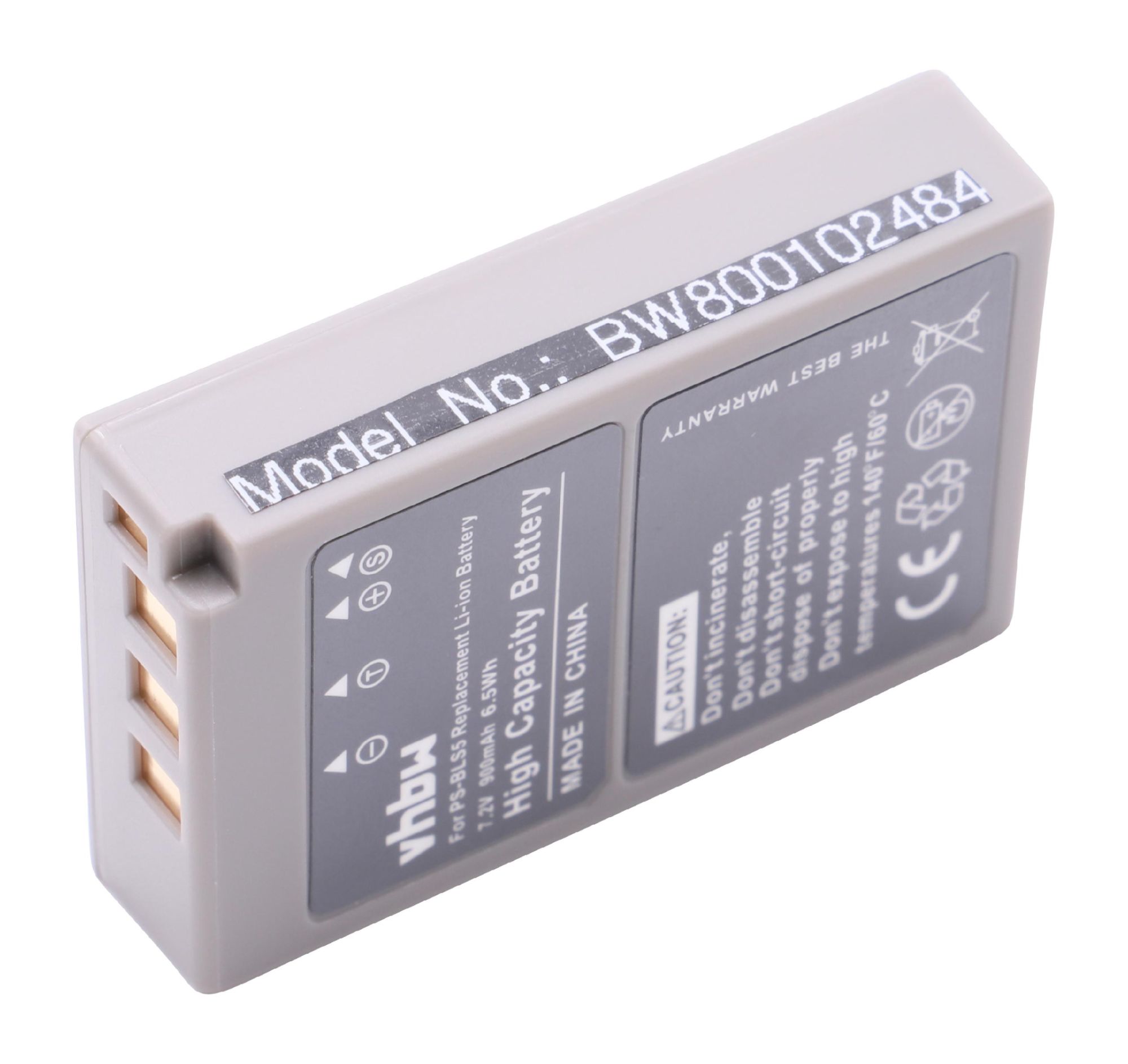 vhbw Batterie compatible avec Olympus OM-D E-M10 Mark II, E-M10 II, E-M10 Mark III, E-M10 appareil photo, reflex numérique (900mAh, 7,2V, Li-ion)