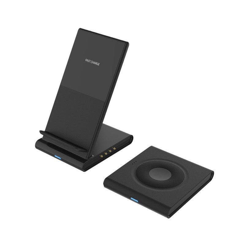 Chargeur sans fil de charge rapide pour iphone 8 x xs max samsung s10 s9 note 9 samsung Galaxy montre - Modèle: Black - HSRWXCB01744